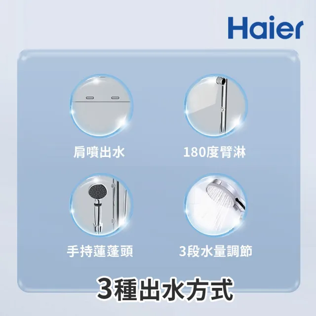 【Haier 海爾】分體式恆溫肩頸SPA坐浴組 坐式恒溫淋浴器 養護浴座 老人洗澡椅(HR-TS-W1 含基本安裝)