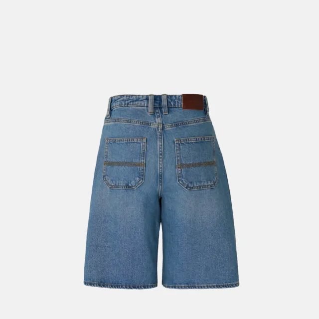 【Timberland】女款淺藍色丹寧短褲(A67T7BQ8)