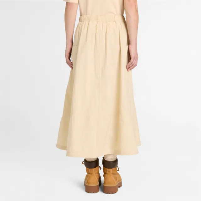 【Timberland】女款米色防曬工裝長裙(A42HFY94)