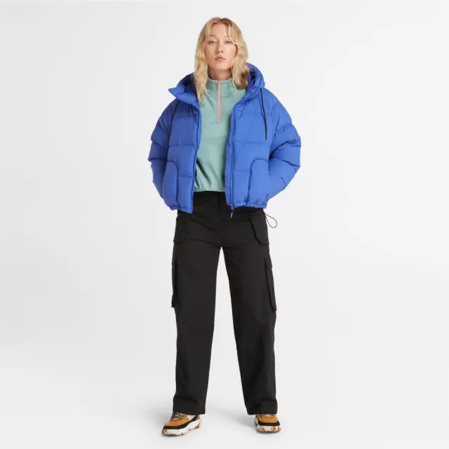 【Timberland】女款黑色工裝長褲(A6H7H001)