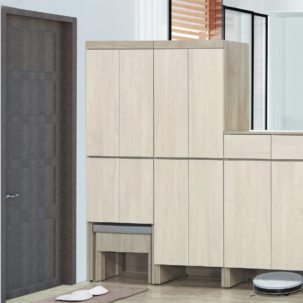 【ASSARI】2尺歐克曼鞋櫃-附穿鞋椅(寬60x深39x高184cm)