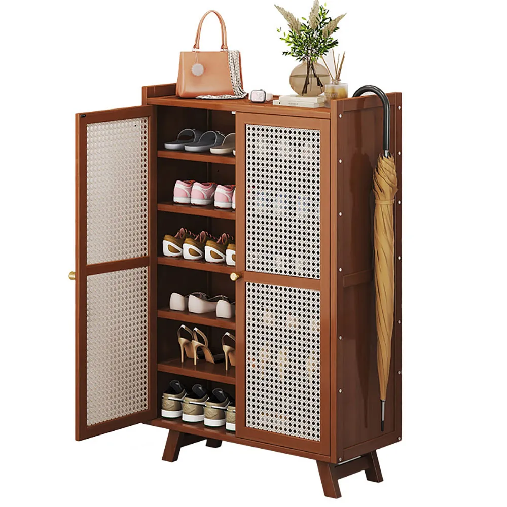 【匠俱】藤編落地鞋櫃(鞋櫃 藤編門口入戶鞋櫃 大容量多層超大玄關鞋櫃 門外走廊擺放)