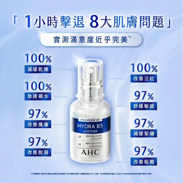 【AHC】B5玻尿酸保濕精華液重磅囤貨組_30mlx10入(右旋B5/玻尿酸/保濕霸主/高效修護/敏感肌/醫美後適用)