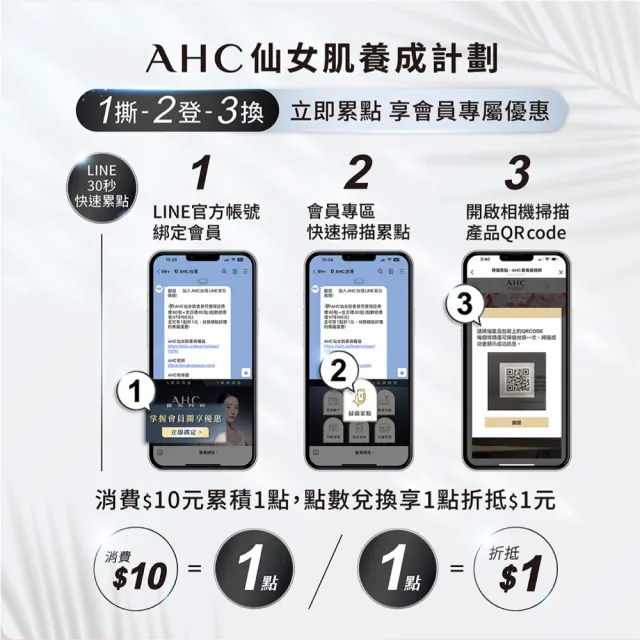 【AHC】買1送1★超微導B5能量修護賦活霜50g(小藍霜/益生菌/敏感肌/保濕霜/新客入手組)