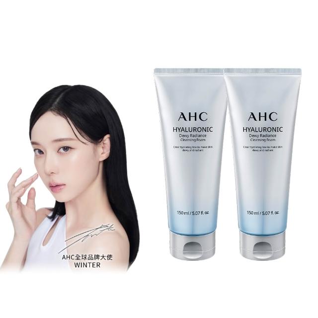 【AHC】超能玻尿酸肌亮潔顏乳150ml 2入(潔顏乳/細緻泡沫/保濕/洗完不緊繃)
