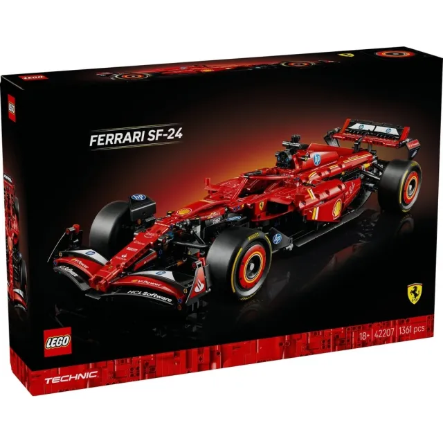 【LEGO 樂高】科技系列 42207 法拉利SF-24 F1賽車 & Editions 43014 Leclerc 頭盔