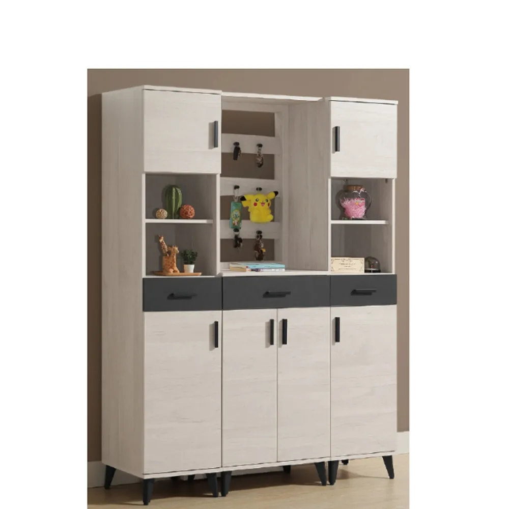 【AS 雅司設計】AS雅司-可米淺木雙色4.6尺鞋櫃-138.2*42*188cm