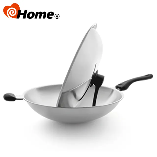 ihome愛家 304不鏽鋼 芽淨食複合金炒鍋(33CM)