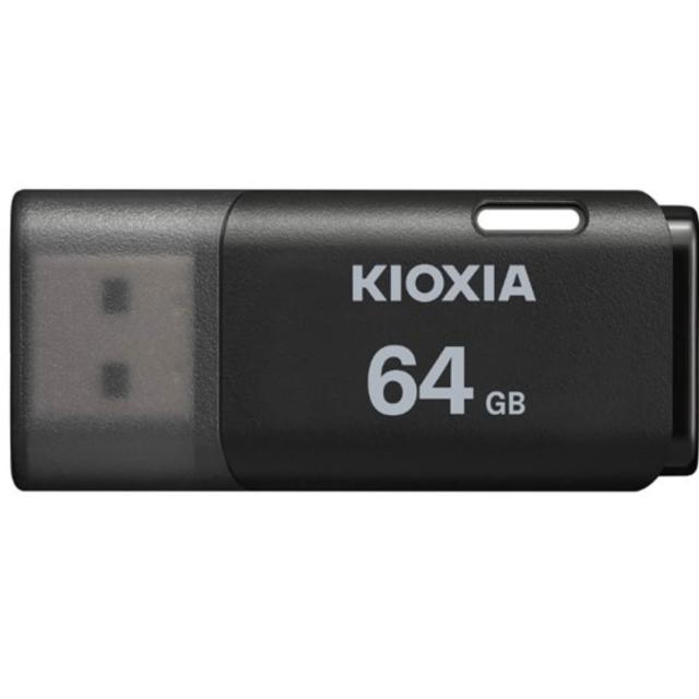 【KIOXIA  鎧俠】U202 64GB TransMemory 輕巧便攜 隨身碟(曜石黑 Made in Japan工業包 原廠5年保固)