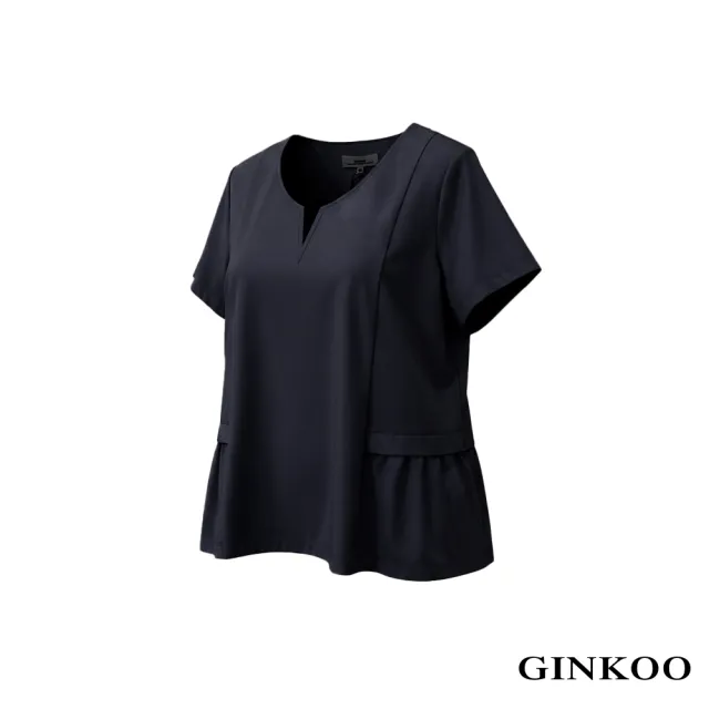 【GINKOO 俊克】側腰荷葉剪接A字上衣
