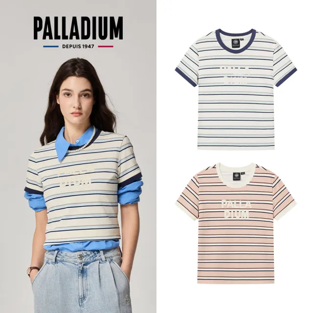 【Palladium】條紋運動短袖T 恤-女裝-兩色任選
