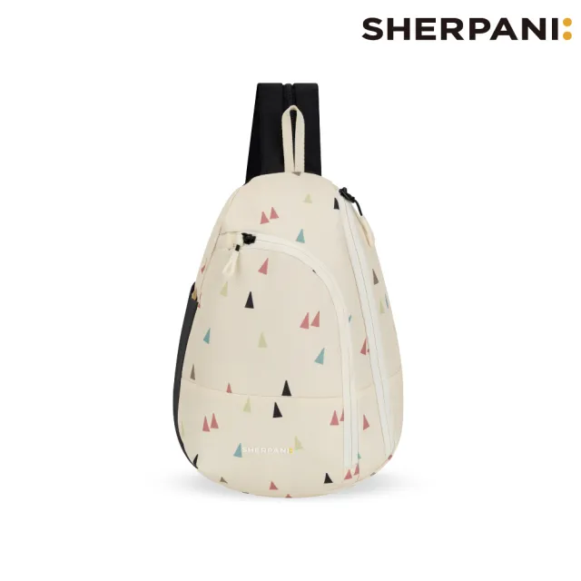 【Sherpani】雙11 RFID 防潑水多功能斜肩包 26I Wayfarer 8L｜印花米-黑 (RFID屏蔽 撥水 肩背 後