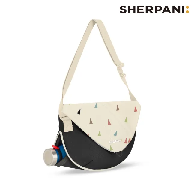 【Sherpani】雙11 Sherpani RFID 防潑水多功能郵差包 26I Milli 2L｜印花米-黑 (RFID屏蔽 撥水  