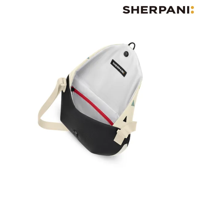【Sherpani】雙11 Sherpani RFID 防潑水多功能郵差包 26I Milli 2L｜印花米-黑 (RFID屏蔽 撥水  