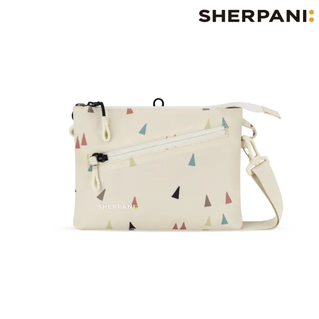 【Sherpani】雙11 Sherpani RFID 防潑水多功能斜背包 26I Zoom 1L｜印花米色 (RFID屏蔽 撥水)
