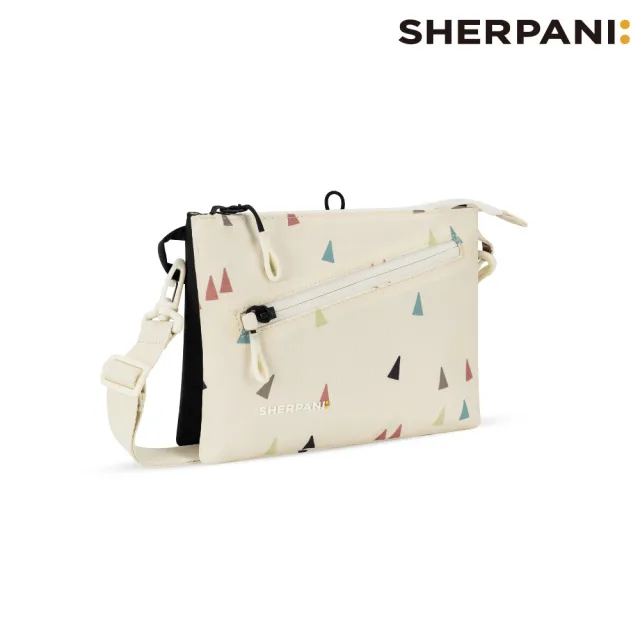 【Sherpani】雙11 Sherpani RFID 防潑水多功能斜背包 26I Zoom 1L｜印花米色 (RFID屏蔽 撥水)