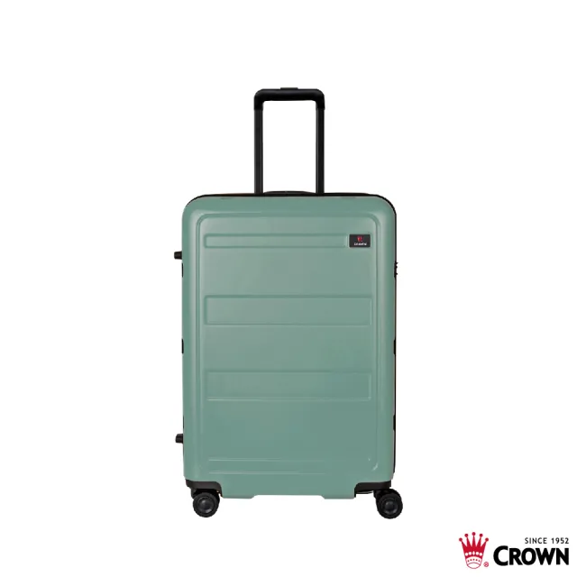 【CROWN 皇冠】假日照常配送 21吋 拉鍊拉桿箱 行李箱 旅行箱(霧面/超輕量)