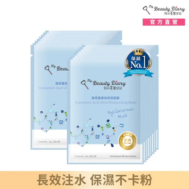 【我的美麗日記】官方直營 玻尿酸極效保濕面膜80片組