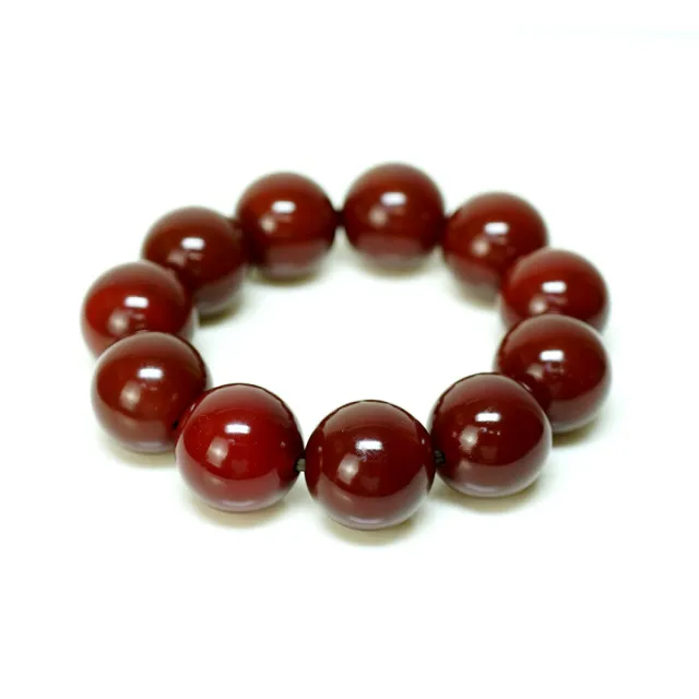 【藏珠家】精品20mm紅玉髓圓珠天珠手鍊