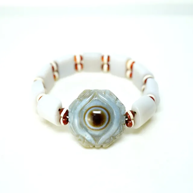 【藏珠家】精品32mm八卦財咒天眼天珠手鍊