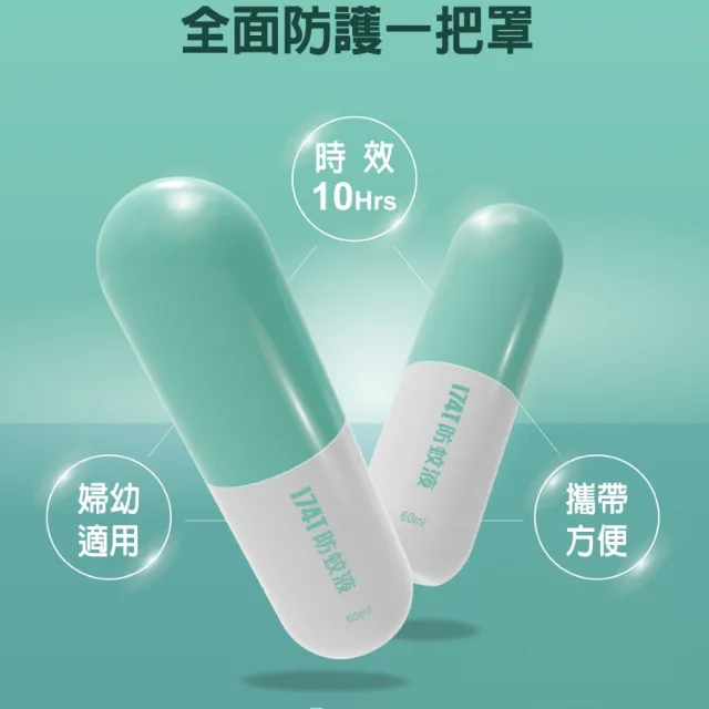 【174T】派卡瑞丁 Picaridin 20% 防蚊液 60 ml 2入(防台灣鋏蠓 小黑蚊)