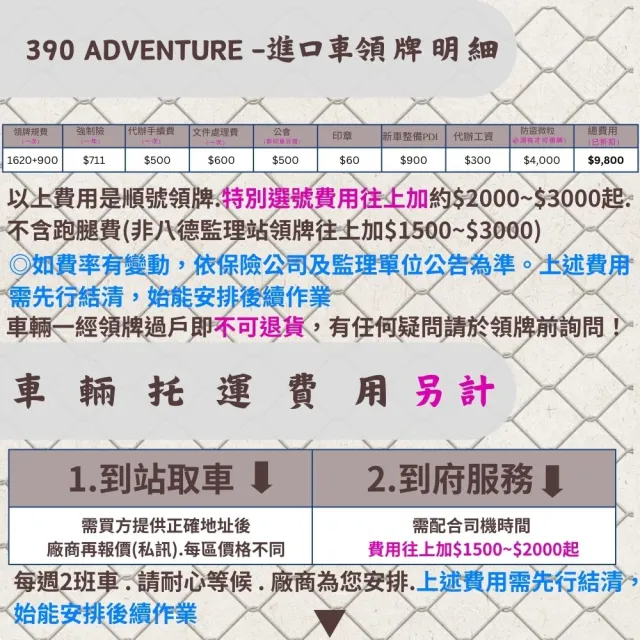 【KTM】買就送機油5罐/390 ADVENTURE 2023(黃牌檔車/機車/平輸車)