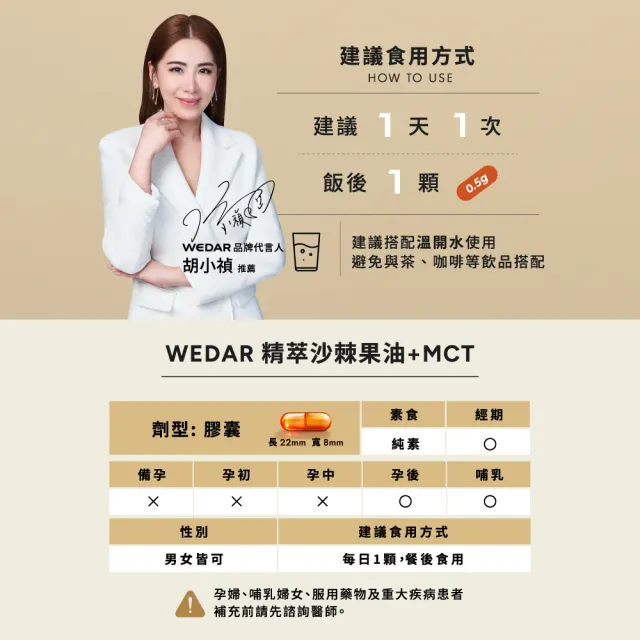 【Wedar 薇達】精萃沙棘果油+MCT 12盒組(30顆/盒.OMEGA7.能量.超臨界萃取.沙棘果.MCT中鏈.純素)