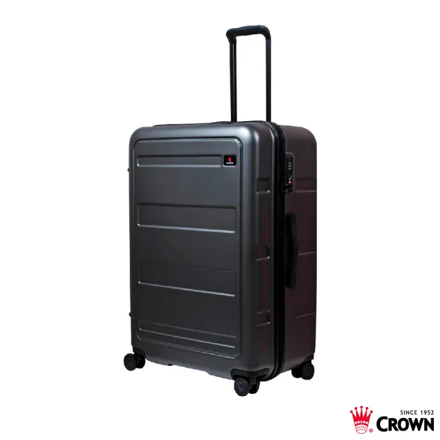 【CROWN 皇冠】假日照常配送 26吋 拉鍊拉桿箱 行李箱 旅行箱(霧面/超輕量)