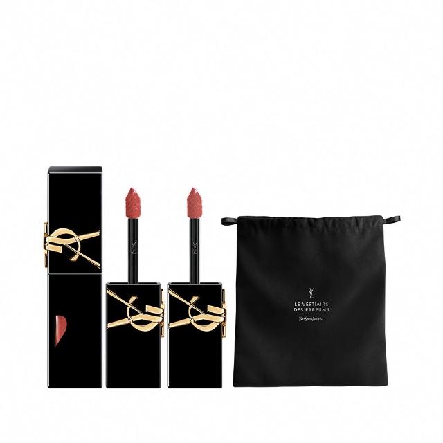 【YSL】官方直營 奢華鎖心光唇釉2入組(奢華印記鎖心光唇釉/任選)