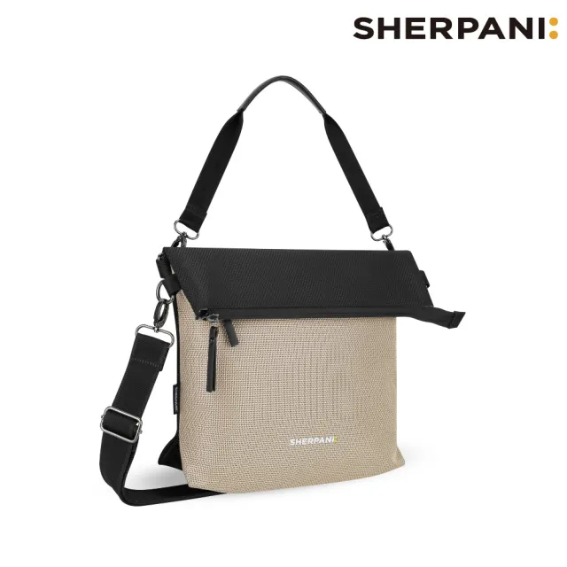 【Sherpani】雙11 RFID 防盜多功能側背包 26I Vale AT 12L｜卡其-黑 (RFID屏蔽 平板適用)