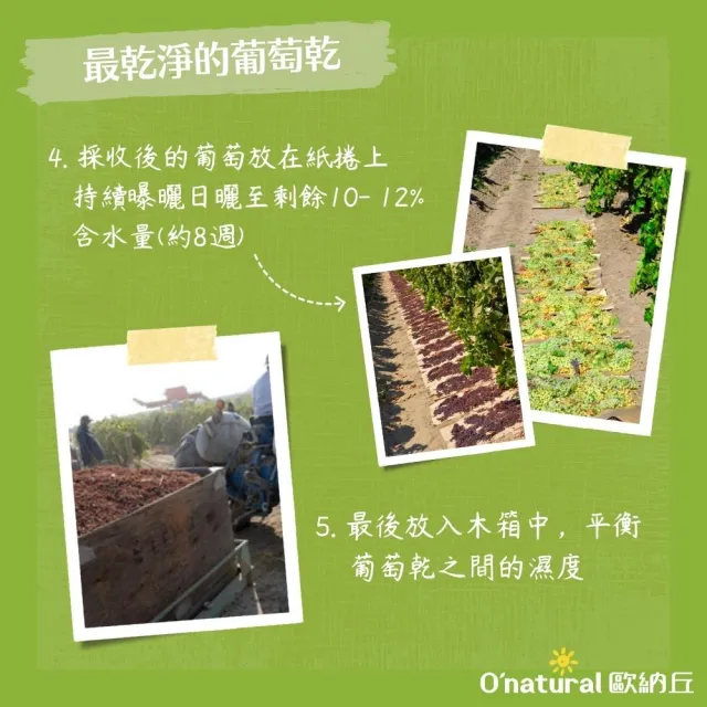 【O’natural 歐納丘】美國加州葡萄乾360g*2罐