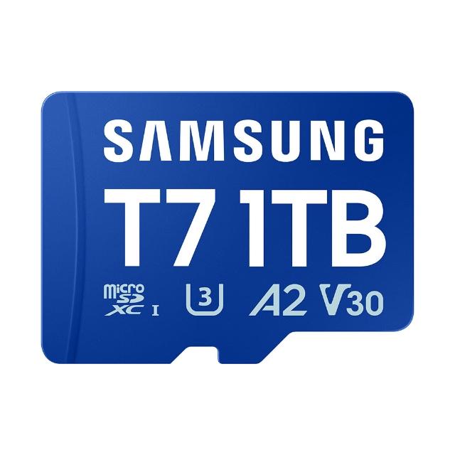 【Samsung 三星】T7 microSDXC UHS-I U3 A2 V30 1TB 記憶卡(MB-MB1T0T/WW)