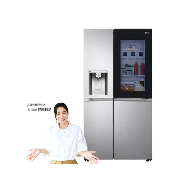 【LG 樂金】家電快配734公升InstaView☆敲敲看門中門冰箱 星月銀(GR-QPLC82SS)