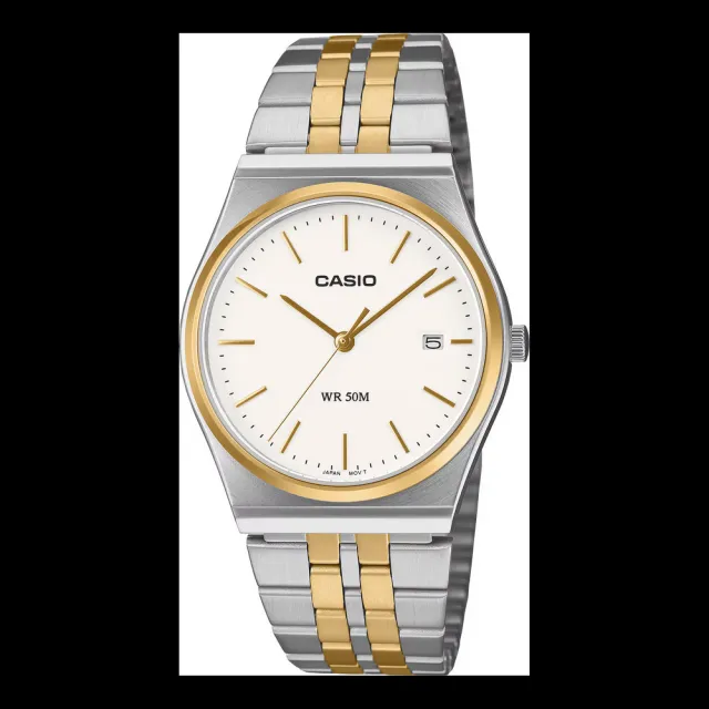 【CASIO 卡西歐】卡西歐 古典復古風指針式腕錶白面-MTP-B145SG-7A