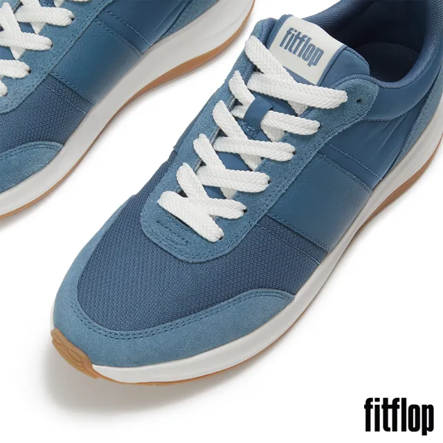 【FitFlop】F-MODE FLOW MENS 布料/麂皮/皮革休閒鞋-男(宇宙星河色)