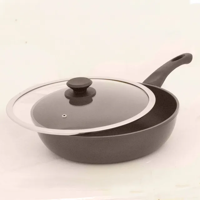 【ＵNICOOK 優樂】樂廚深型不沾平底鍋附蓋30cm(SGS認証/手工鑄造/台灣製造)