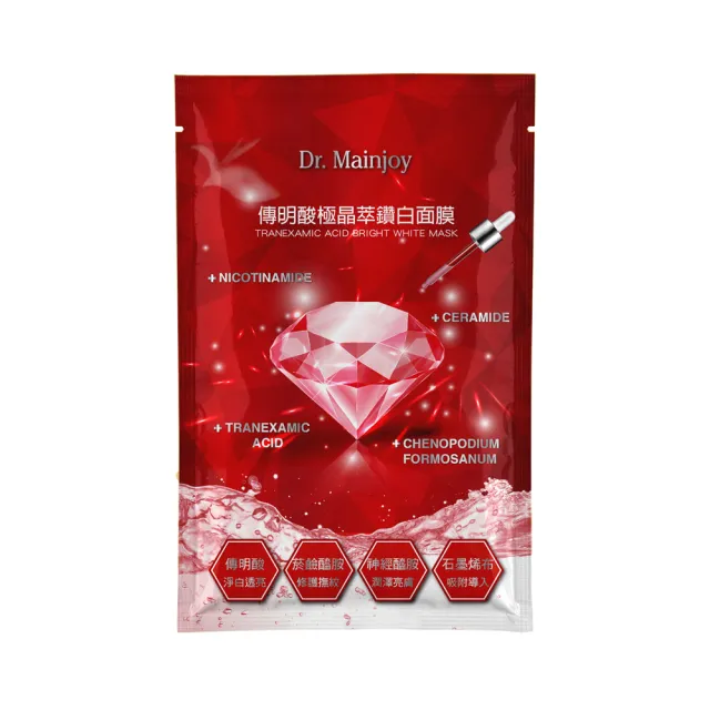 【Dr. Mainjoy】傳明酸極晶萃鑽白面膜/20片