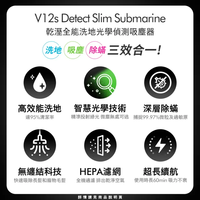 【dyson 戴森】V12s SV46 乾溼全能洗地吸塵器(雙主吸頭) + HD16 全新一代 吹風機 (普魯士藍)(超值組)