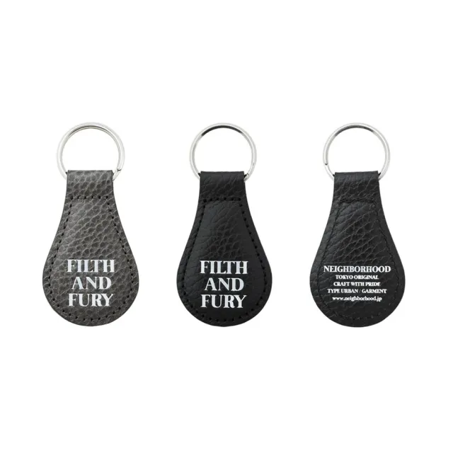 【NEIGHBORHOOD】Leather Keyholder 灰/黑 鑰匙圈 261MVNH-AC03