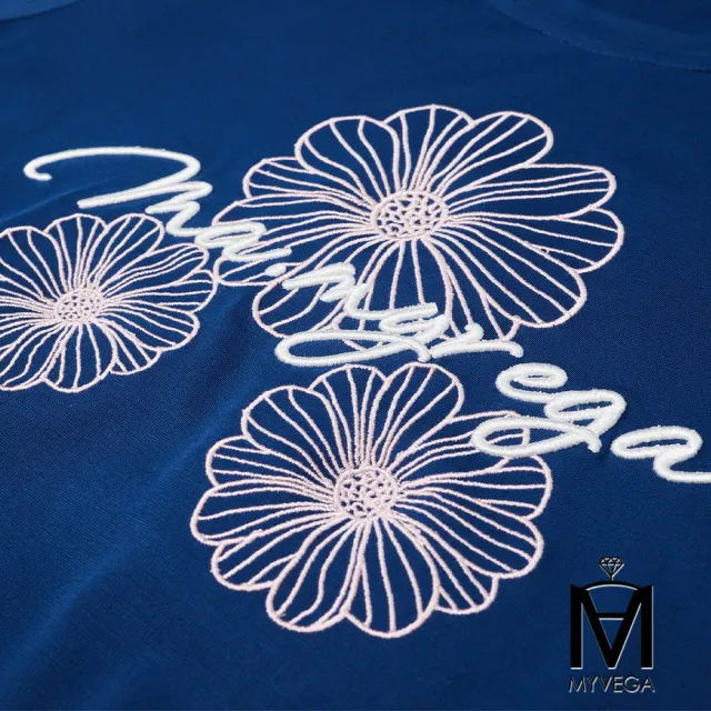 【MYVEGA 麥雪爾】MA立體雕花蕾絲/休閒帆船圖騰上衣-二款任選(女上衣/短袖上衣/蕾絲衣)