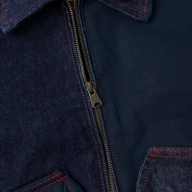 【Timberland】女款深寶石藍馬年特別款寬版Strafford牛仔外套(A6KMFAEL)