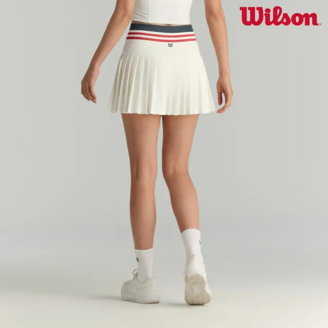 【WILSON】Midtown Tennis Skirt 女款 服飾 半身裙 網球裙 沙色/水洗紅 WW00160531GY1