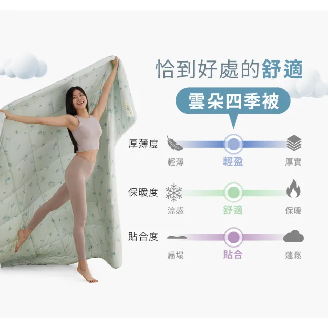 【Tonia Nicole 東妮寢飾】雲朵眠水洗四季被-雙人(多款任選/棉被)