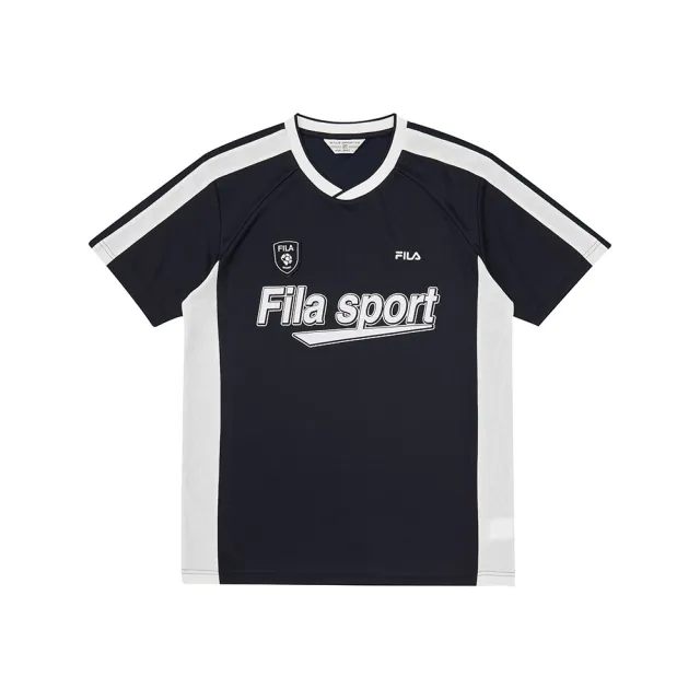 【FILA】FILA 男短袖圓領T恤-藏青 1TEA-1501-NV