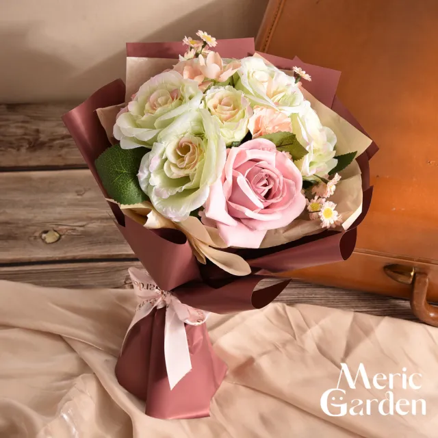 【Meric Garden】浪漫告白怦然心動限定花束_5款任選 仿真花束 玫瑰花束 送禮 浪漫花禮 畢業花束