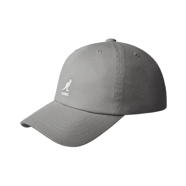 【KANGOL】WASHED 棒球帽(淺灰色)