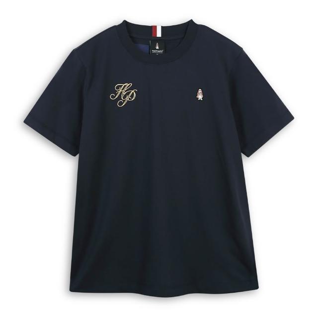 【Hush Puppies】男裝 T恤 經典品牌文字刺繡小狗T恤 (丈青 / 63111108)