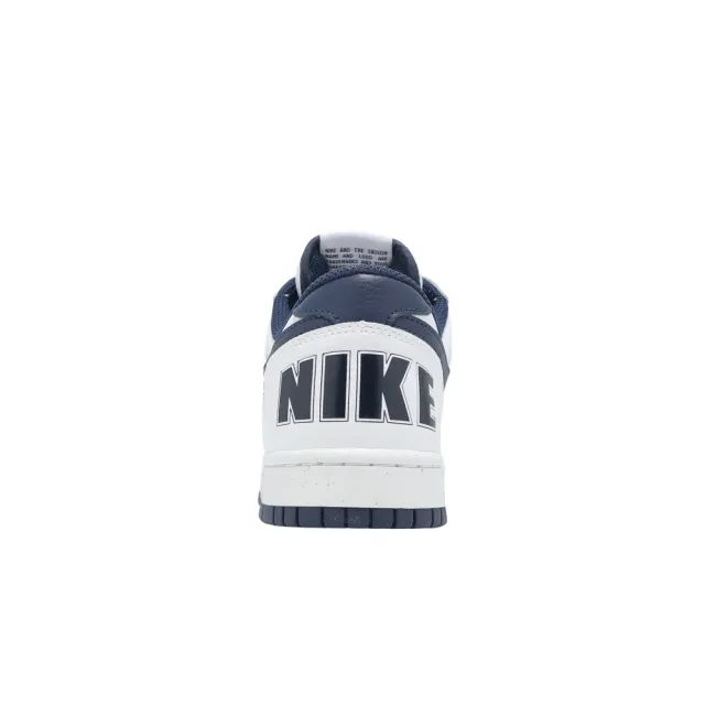 【NIKE 耐吉】休閒鞋 Big Low 男鞋 女鞋 白 海軍藍 復古 板鞋 白鞋 百搭(355152-140)
