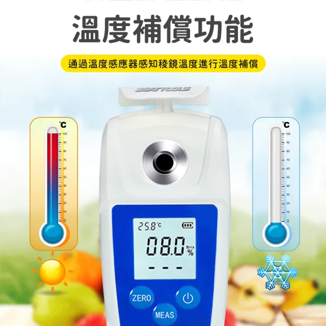 0-55%糖度濃度計 糖解析 甜度計 測糖機 含糖量 電子糖度計 165-PSM55A 水果甜度計 專業甜度計
