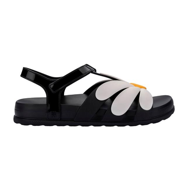 【Melissa】小白花羅馬涼鞋(黑色)